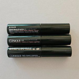 3X Clinique High Impact Mascara Black Travel Sizes